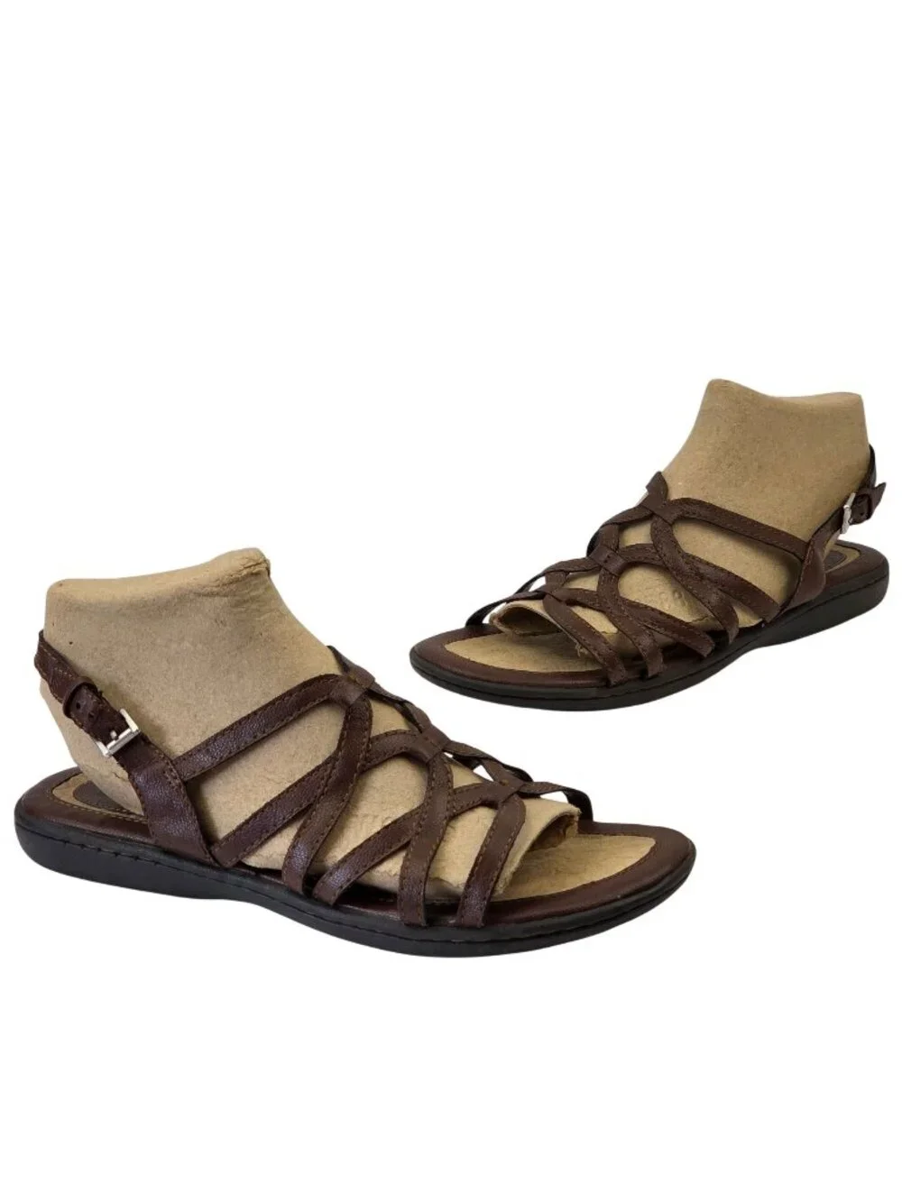 B.O.C. by Born Strappy Sandals Dark Brown Size 8M